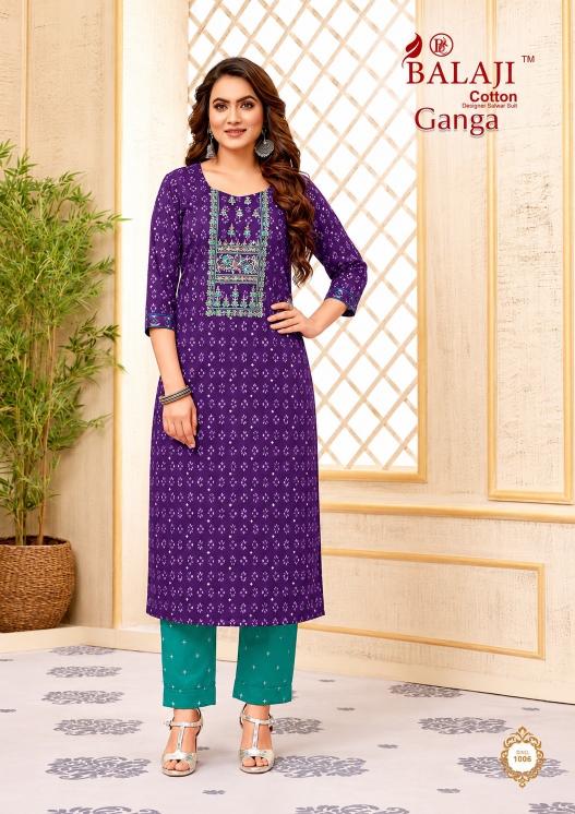 Balaji ganga vol-1 straight kurtis wholesale